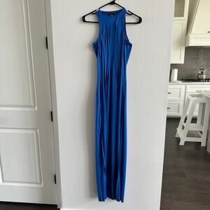 ow collection blue twist dress maxi New  Size Small